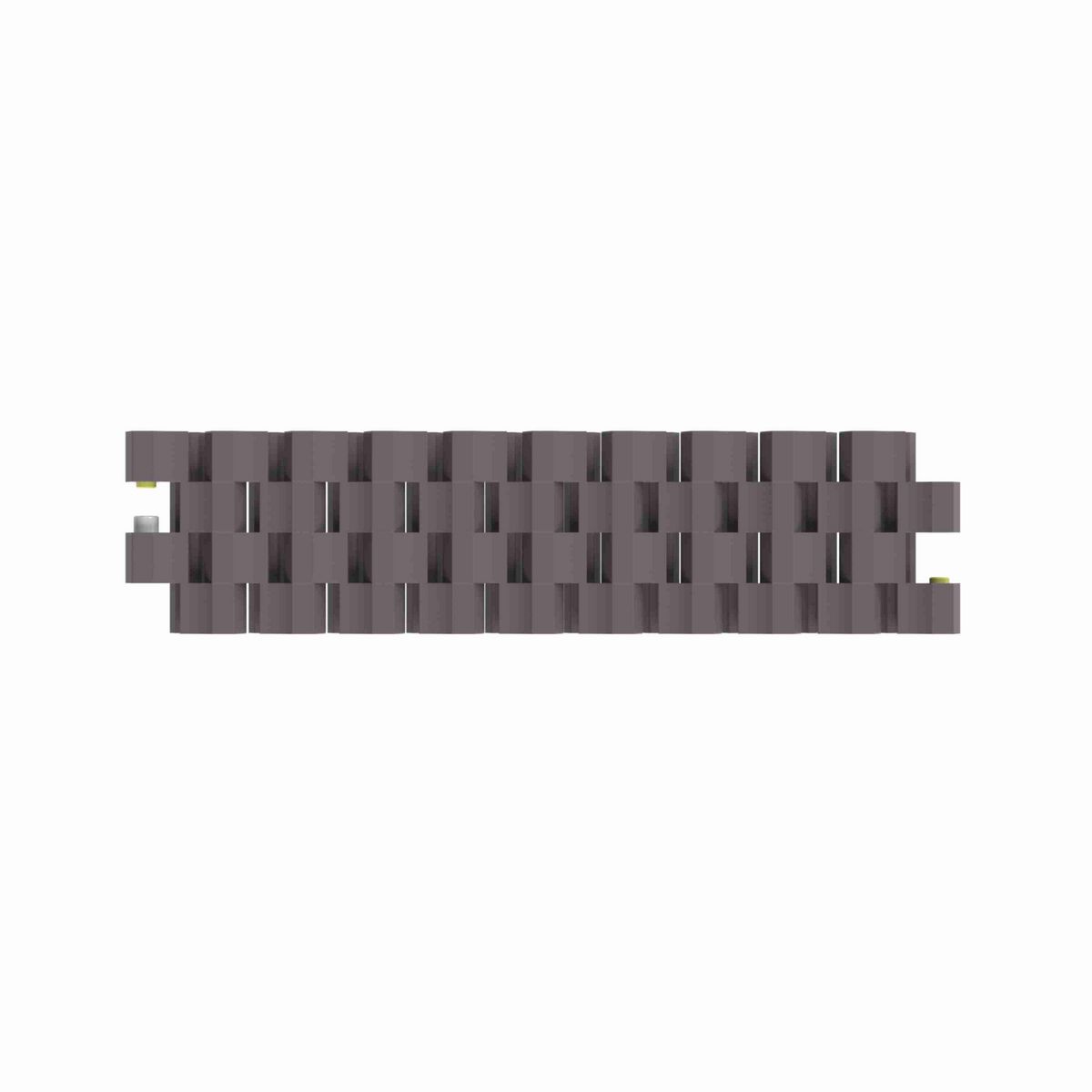 Rexnord 1505 Metric Width Straight Running Solid Top, Material: Brown High Performance, Width: 38mm, Pitch: 15mm - 81441341