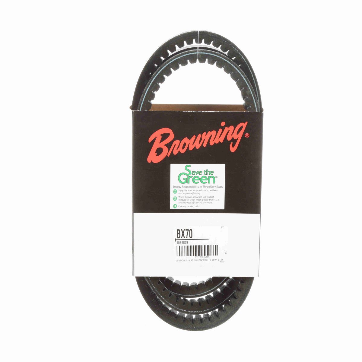 Browning EPDM Notched Belt 98% Efficient - BX70
