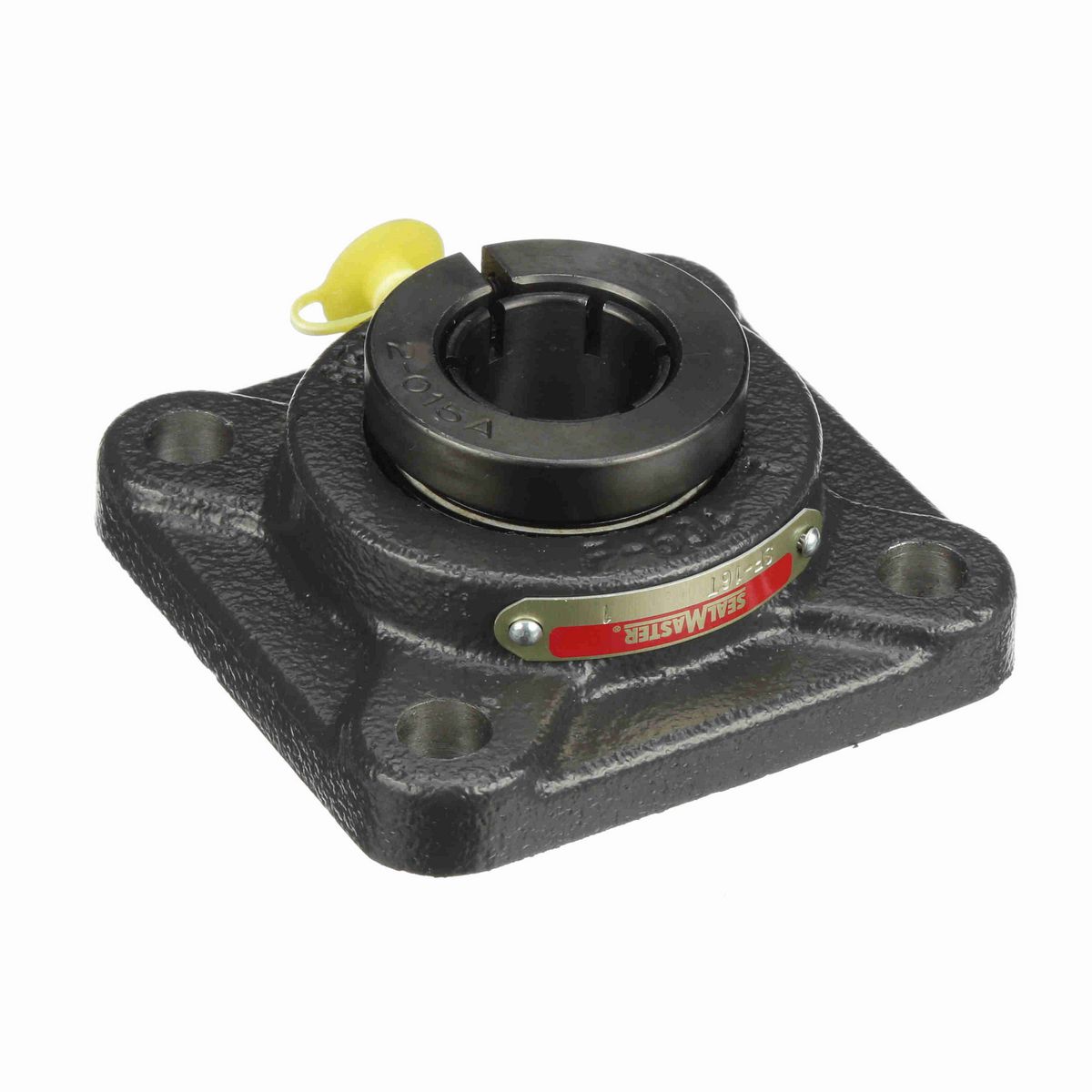 Sealmaster Mounted Cast Iron Four Bolt Flange Ball Bearing - 52100 Bearing Steel, Black Oxided - Concentric Lock - SF-212TM