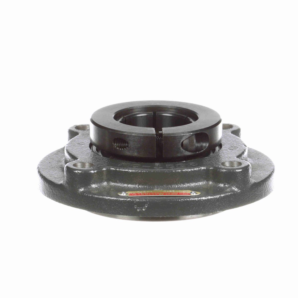 Sealmaster Mounted Cast Iron Flange Cartridge Ball Bearing - 52100 Bearing Steel, Black Oxided - Concentric Lock - MFC-28TC