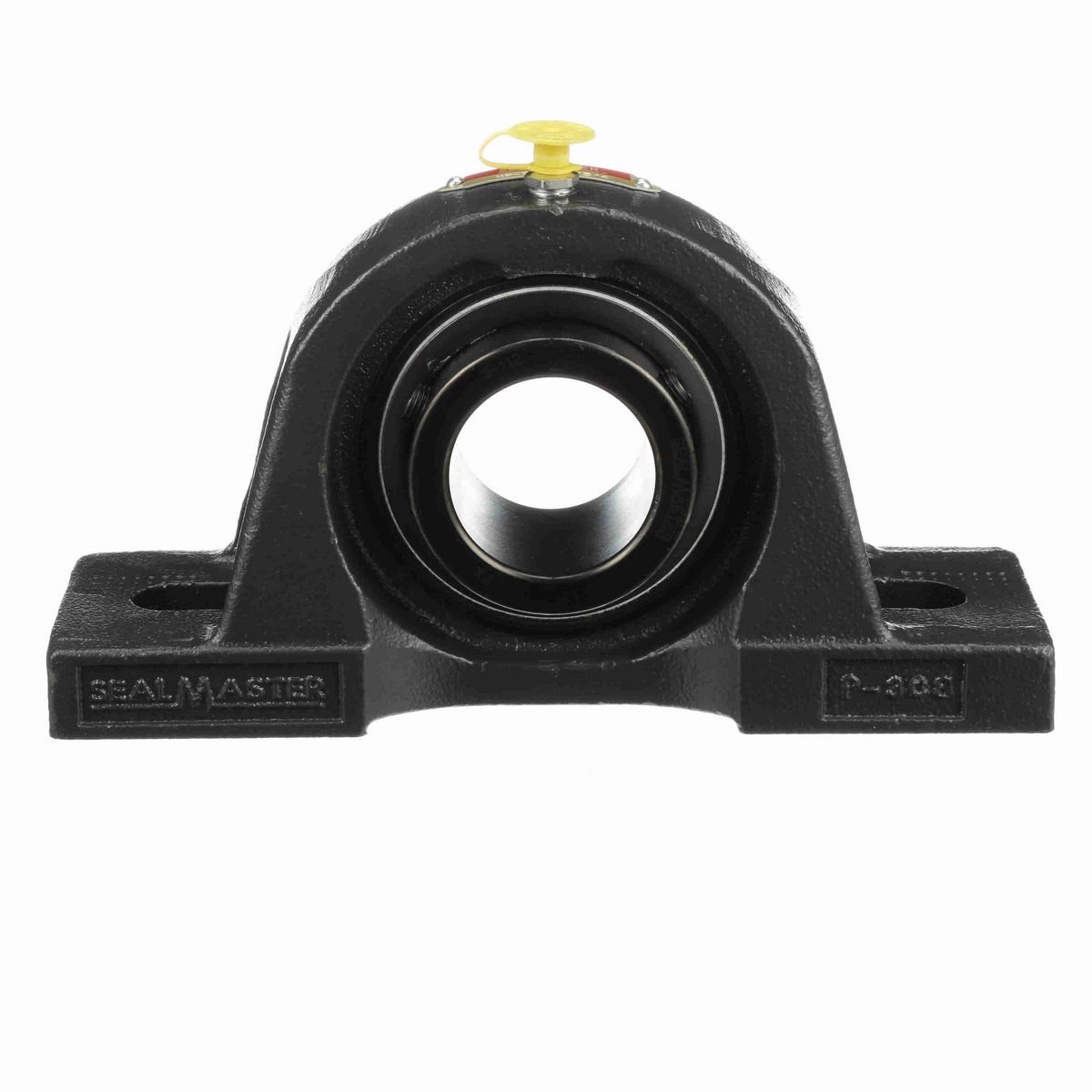 Sealmaster Mounted Cast Iron Two Bolt Pillow Block Ball Bearing - 52100 Bearing Steel, Black Oxided - Setscrew Lock - MP-28