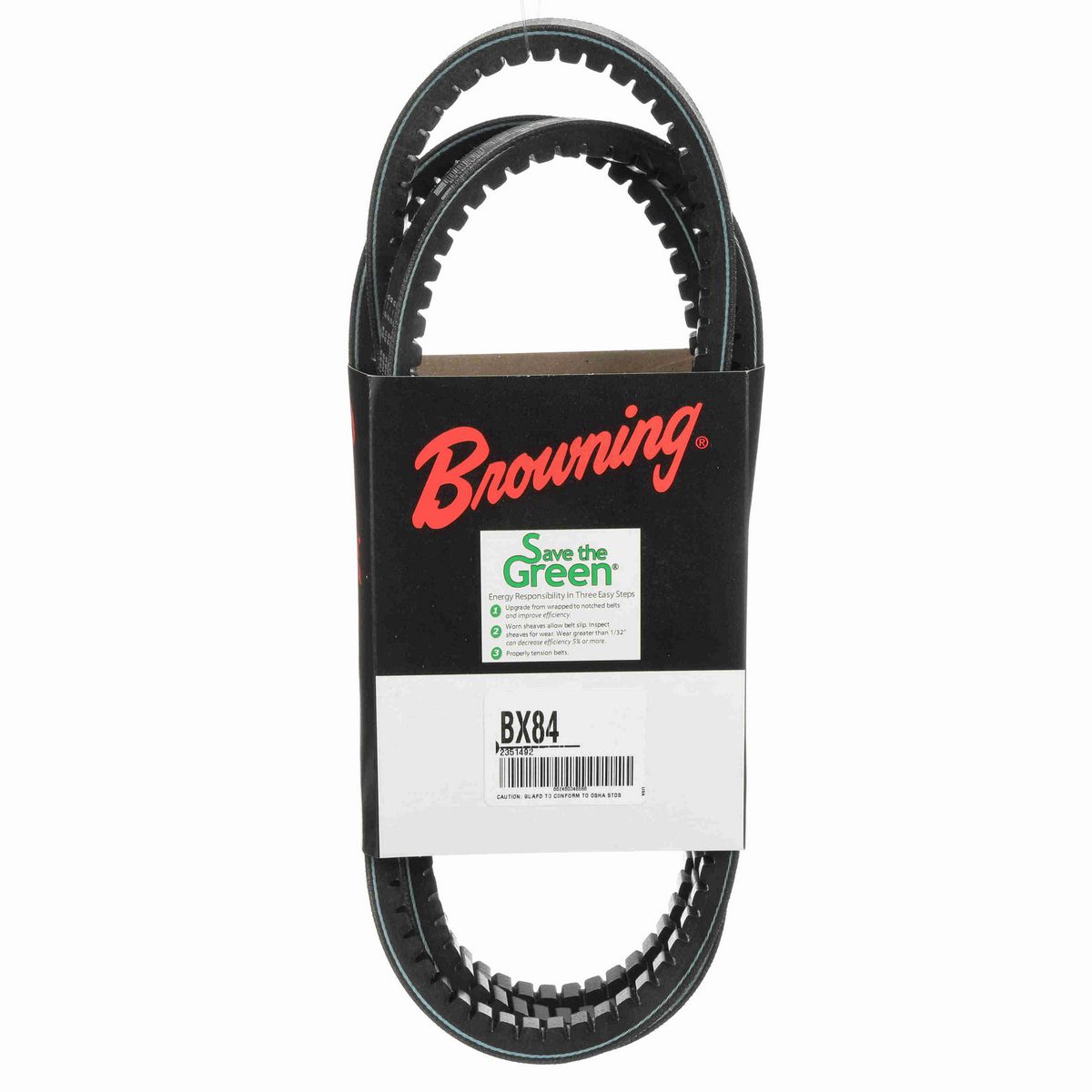 Browning EPDM Notched Belt 98% Efficient - BX84