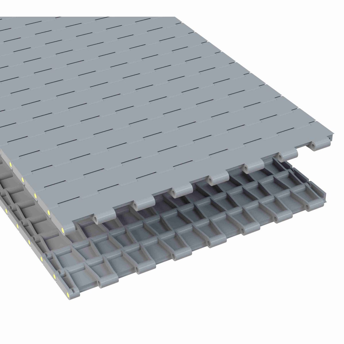 Rexnord 5705 Straight Running Solid Top, Material: Silver Platinum Series™ X, Width: 15in, Pitch: 1.5in - 10401575