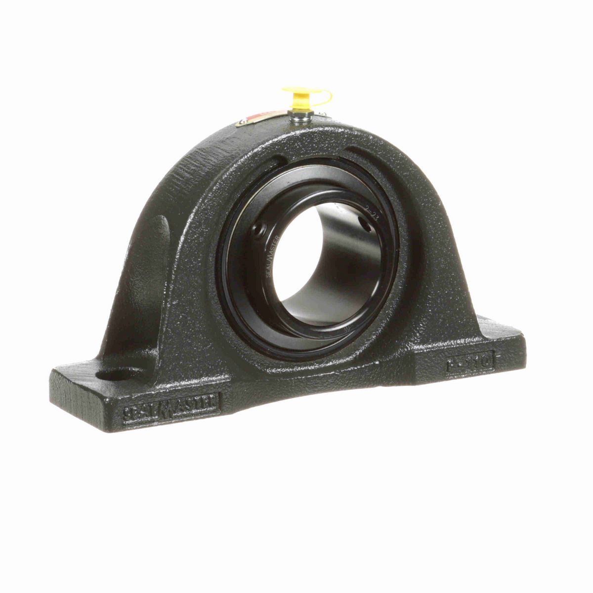 Sealmaster Mounted Cast Iron Two Bolt Low Base Pillow Block Ball Bearing - 52100 Bearing Steel, Black Oxided - Setscrew Lock - NPL-35