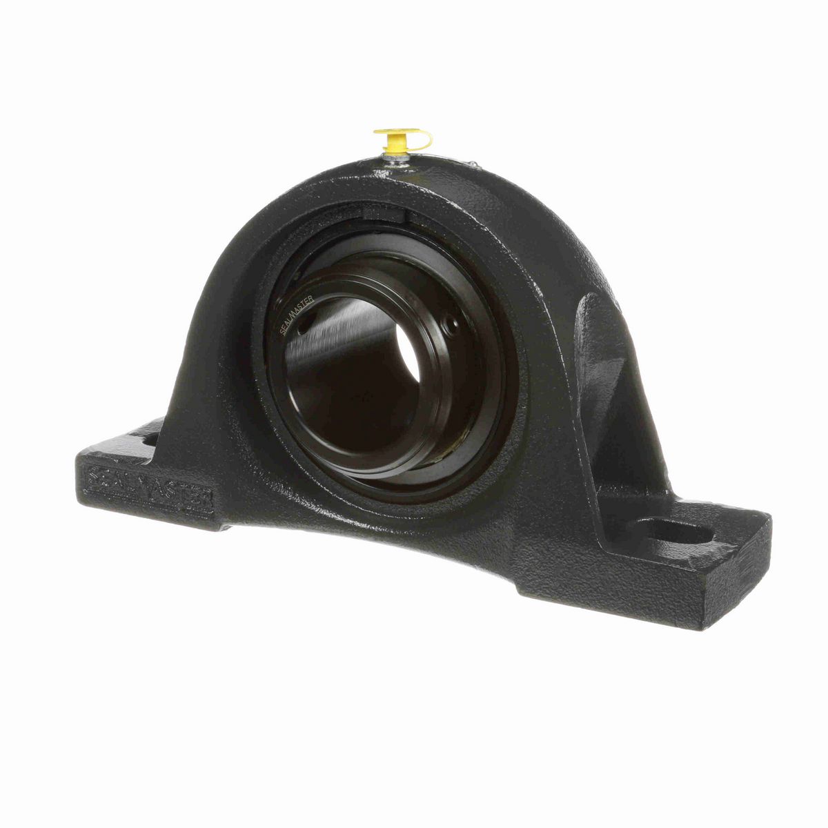 Sealmaster Mounted Cast Iron Two Bolt Pillow Block Ball Bearing - 52100 Bearing Steel, Black Oxided - Double Setscrew Lock - MSPD-47C
