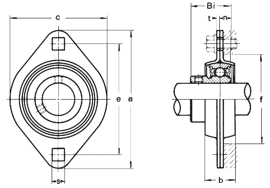 Подшипниковый узел ASAHI type BPFL 200, BPFL 204 [502155]