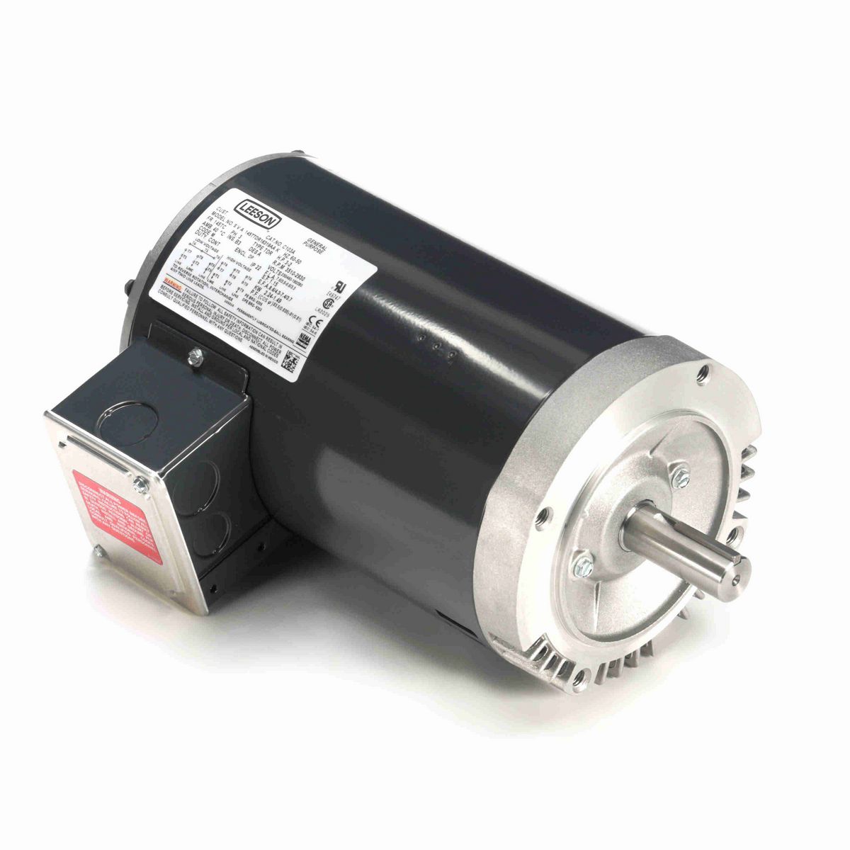 LEESON General Purpose Motor, 3 & 2 HP, 3 Ph, 60 & 50 Hz, 230/460 & 190/380 V, 3600 & 3000 RPM, 145TC Frame, DP - C103A