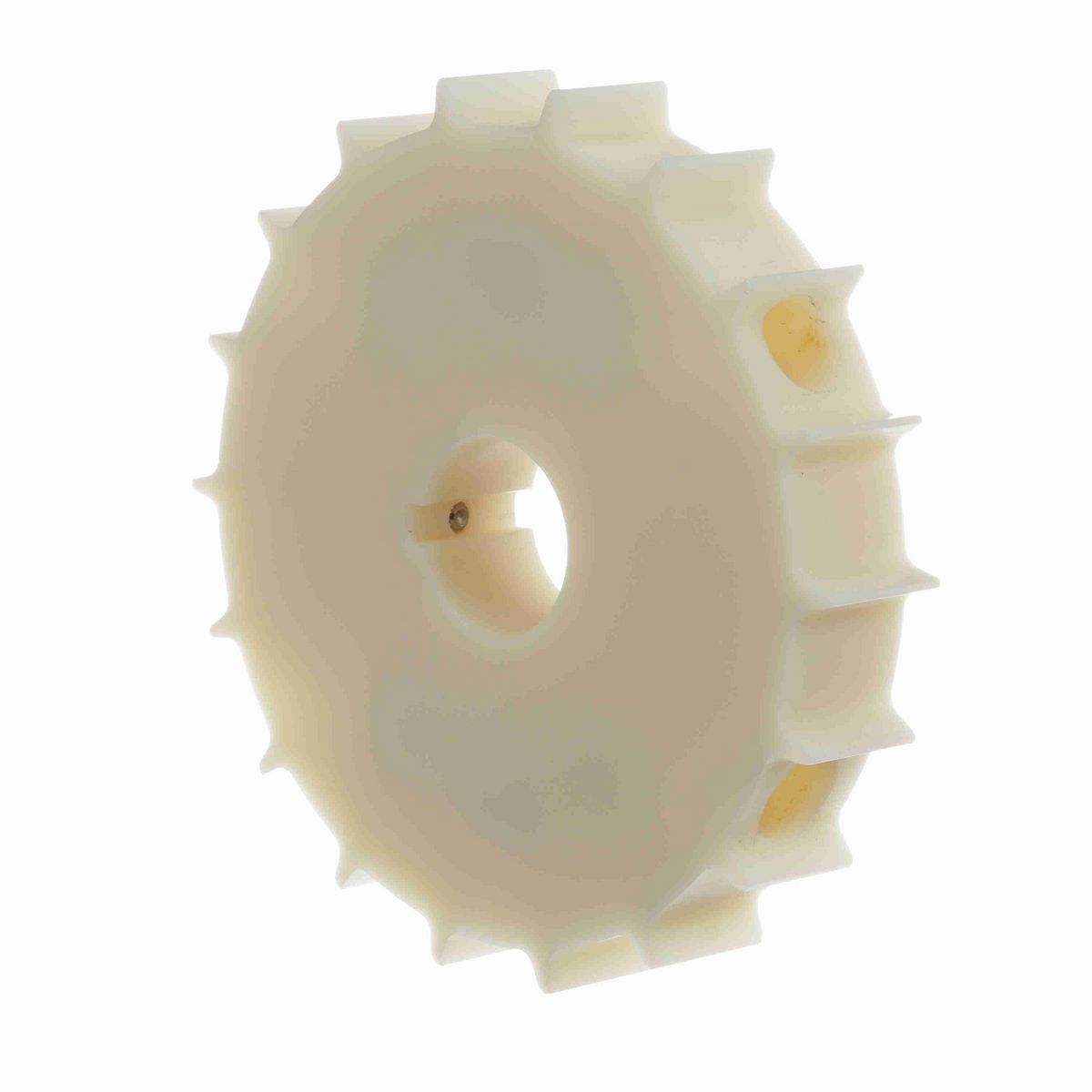 System Plast 2251 Series Split Machined Sprocket with 18 Teeth, a 1-1/4in Round Shaft-Ready Bore and Setscrew - 2251-18R1.25-DMS-SS