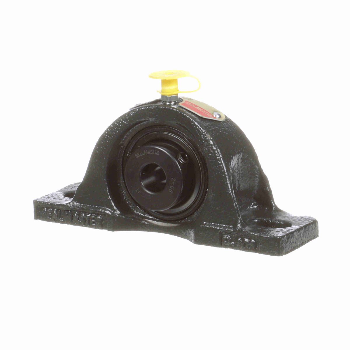 Sealmaster Mounted Cast Iron Two Bolt Low Base Pillow Block Ball Bearing - 52100 Bearing Steel, Black Oxided - Setscrew Lock - NPL-8