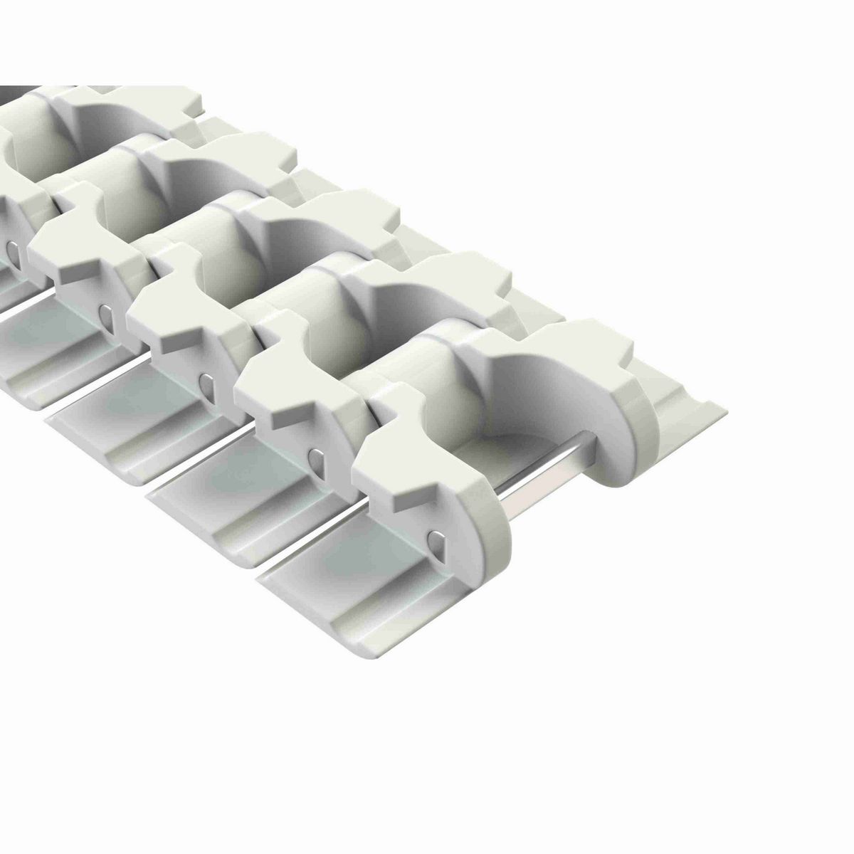 Rexnord 882TAB Side-flexing Solid Top, Material: Chemical Resistant (White), Width: 4.5in, Pitch: 1.5in - P882TK4.5B