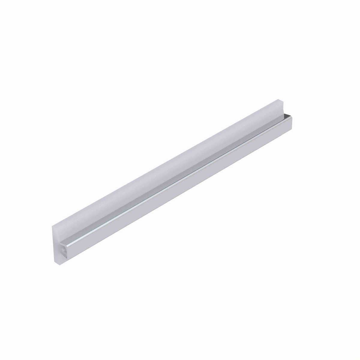 System Plast Tee Guide Rail: 1.6"W X 0.83"H X 120"L White UHMW-PE - VG-SST-1.60-10