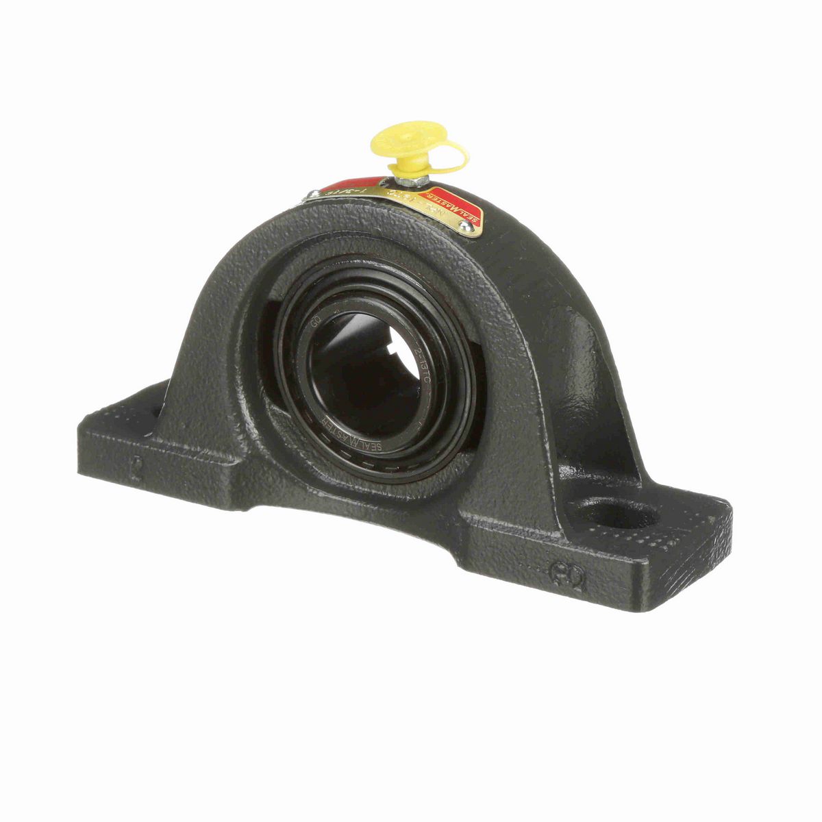 Sealmaster Mounted Cast Iron Two Bolt Low Base Pillow Block Ball Bearing - 52100 Bearing Steel, Black Oxided - Concentric Lock - NPL-19TC