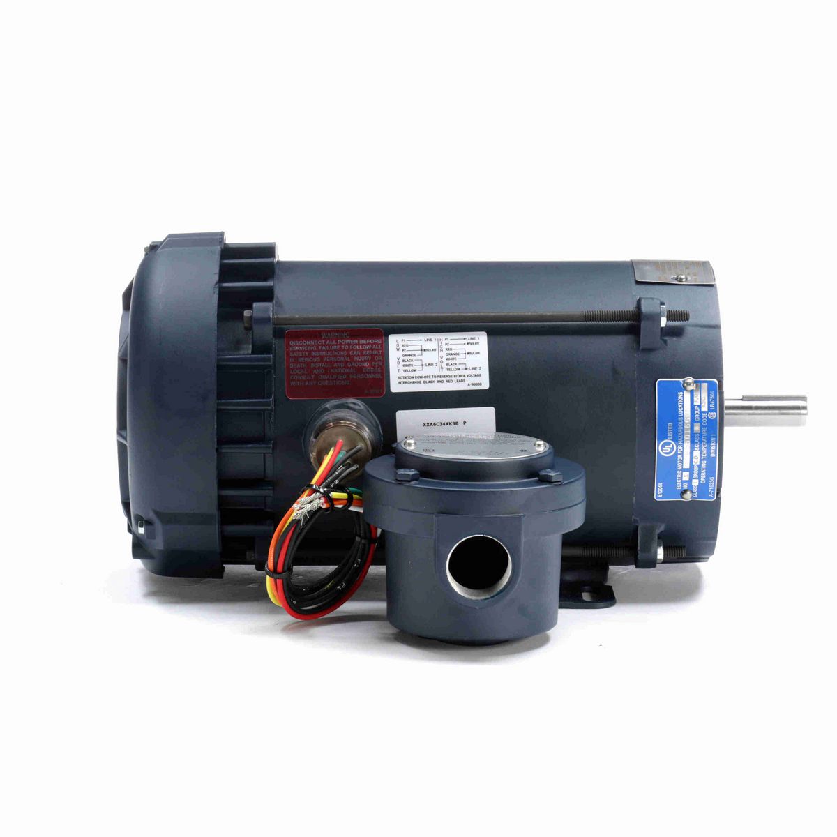LEESON Explosion Proof Motor, 1.50 HP, 1 Ph, 60 Hz, 115/208-230 V, 3600 RPM, 56C Frame, EPFC - 116615.00