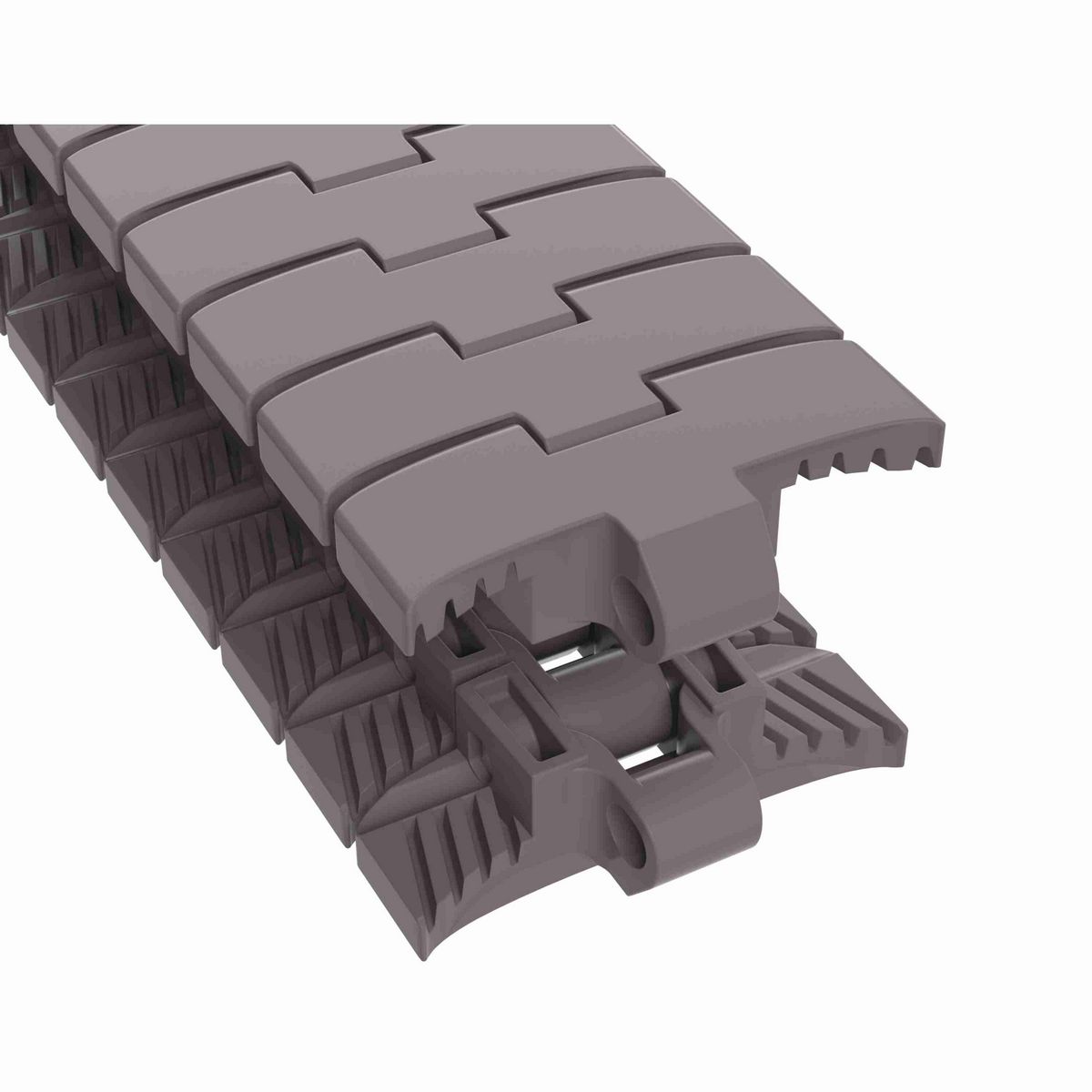 Rexnord 1060 FTM Side-flexing Solid Top, Material: Brown High Performance, Width: 3.3in, Pitch: 1in - 749.10.09