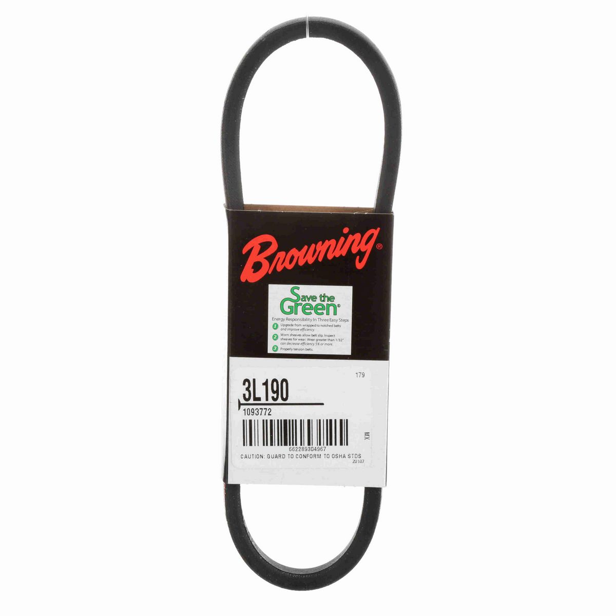 Browning Rubber FHP Belt - 3L190