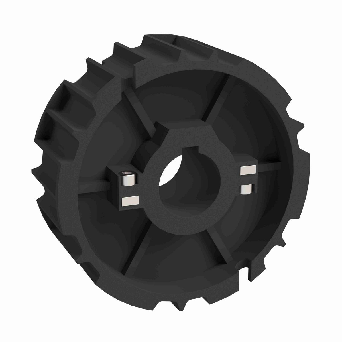 Rexnord 815 Series Split Molded Nylon Sprocket and a 25 Teeth with 1-1/4in Round Shaft-Ready Bore with Keyway & Setscrew - 614-31-3