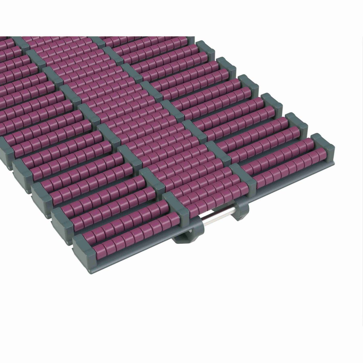 Rexnord HDF LBP Side-flexing Low Backline Pressure, Material: Internally Lubricated Polyacetal (Grey), Width: 10in, Pitch: 1.5in - 752.89.19