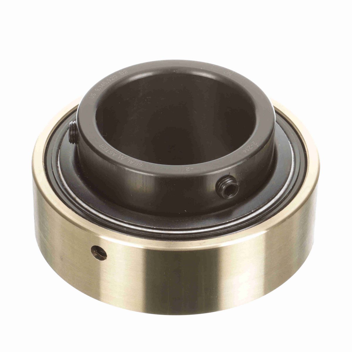 Sealmaster Mounted Insert Only Ball Bearing - 52100 Bearing Steel, Black Oxided - Setscrew Lock - AR-2-214