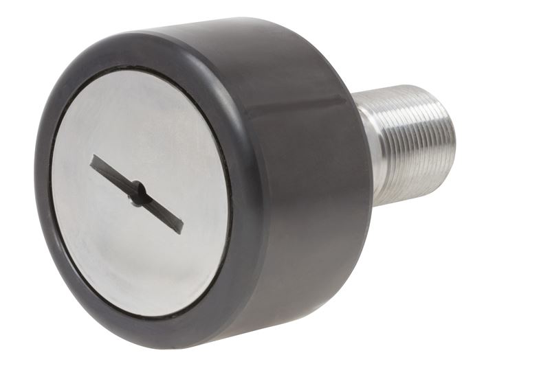 Игольчатый опорный ролик с цапфой RBC S128, цилиндрический, без уплотнения, со шлицем под отвёртку