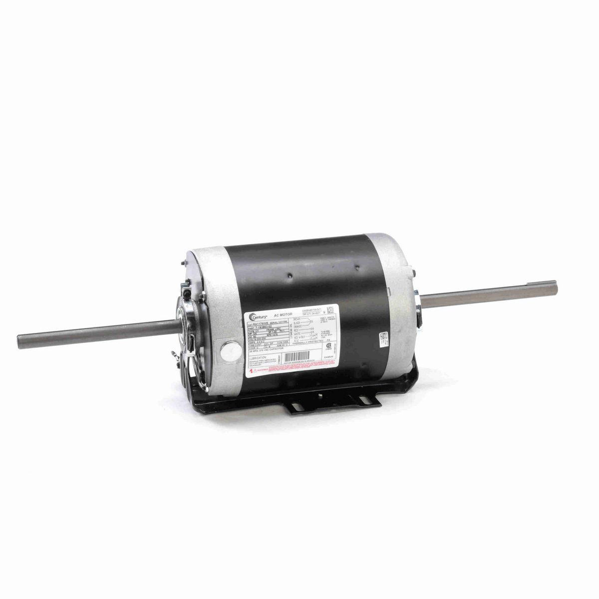 Century Fan and Blower Motor, 3/4 HP, 1 Ph, 60 Hz, 200-230 V, 1200 RPM, L56Z Frame, DP - RA1176WB