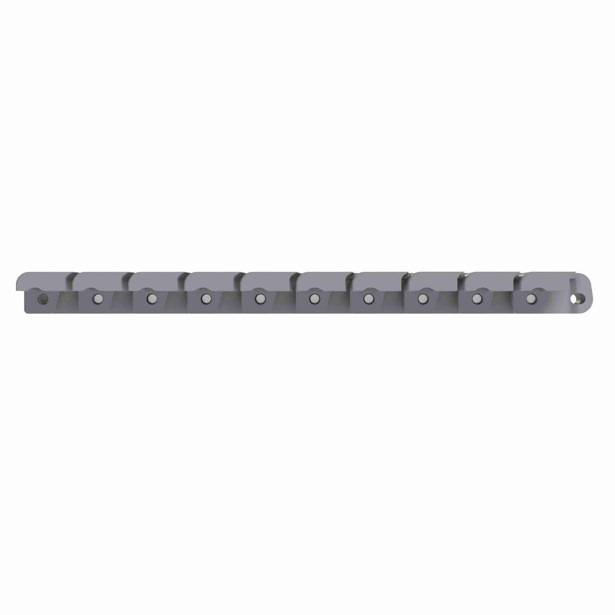 Rexnord 1040FGM Side-flexing Flush Grid, Material: Silver Platinum Series™ X, Width: 3.3in, Pitch: 1in - 10604586