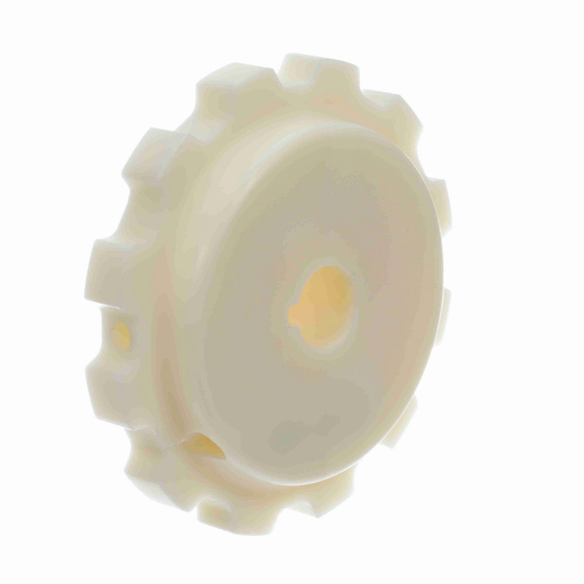 System Plast 880 Series Split Machined Sprocket with 12 Teeth, a 1in Round Shaft-Ready Bore and Setscrew - 880-12R1-DMS-SS