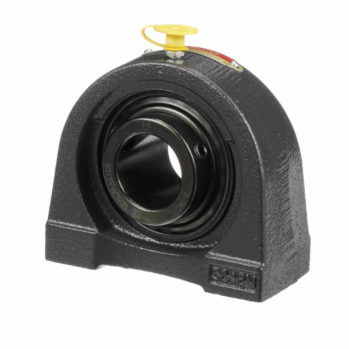 Sealmaster Mounted Cast Iron Tapped Base Pillow Block Ball Bearing - 52100 Bearing Steel, Black Oxided - Setscrew Lock - TB-20C