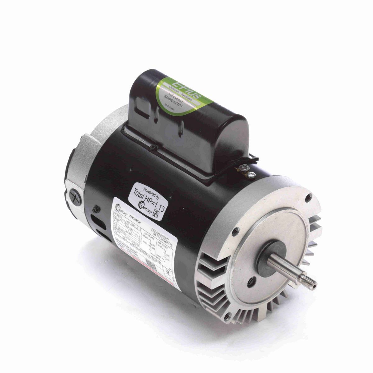 Century Pool Pump Motor, 3/4 HP, 1 Ph, 60 Hz, 208-230/115 V, 3600 RPM, U56J Frame, DP - B638