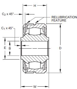 Авиационный роликоподшипник RBC GDSRP Series GDSRP8FS160