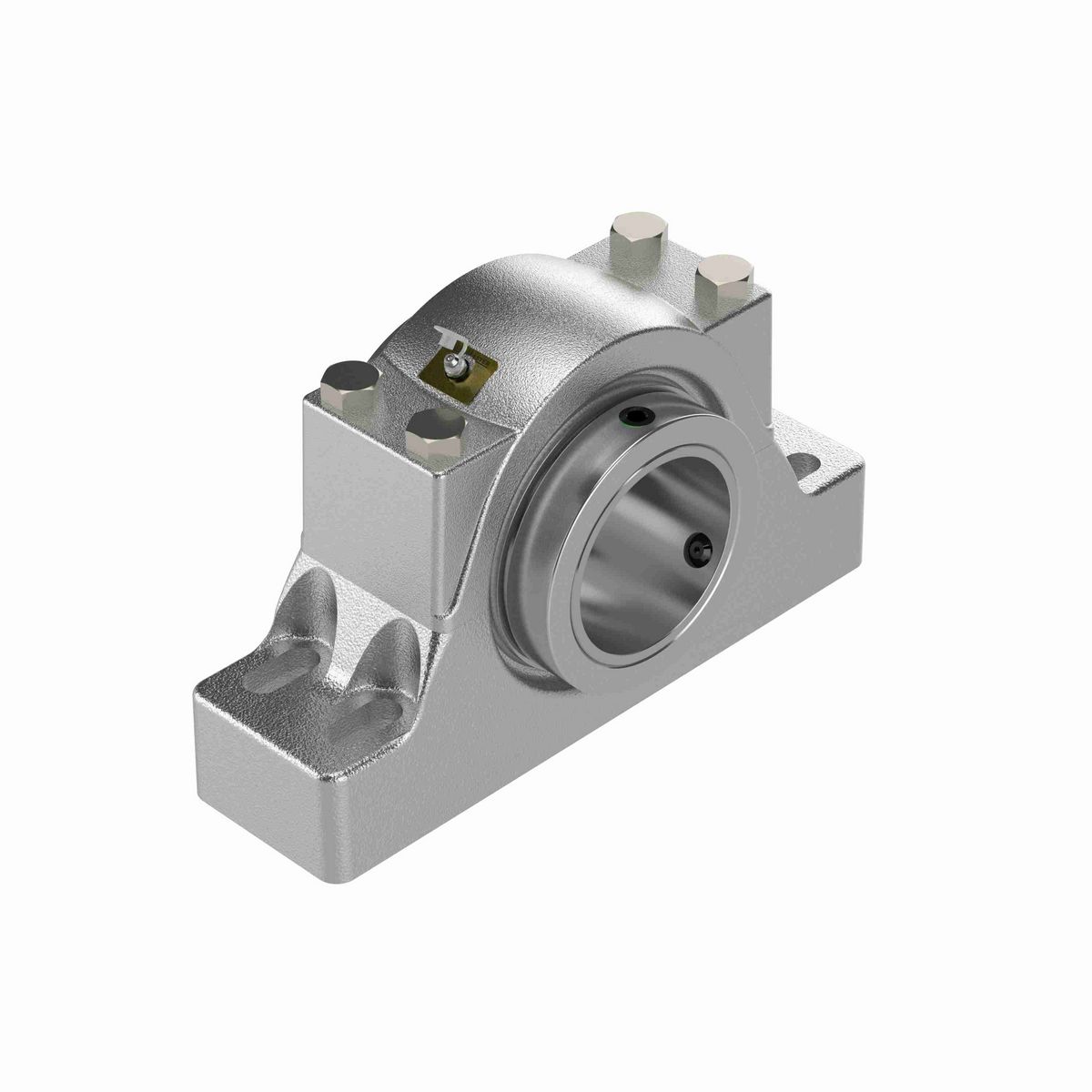 Sealmaster Mounted Flouropolymer Coated Cast Iron Four Bolt Pillow Block Tapered Roller - 52100 Bearing Steel - Collar Mount Lock - Corrosion Resistant - RPBA 415-C4 CR