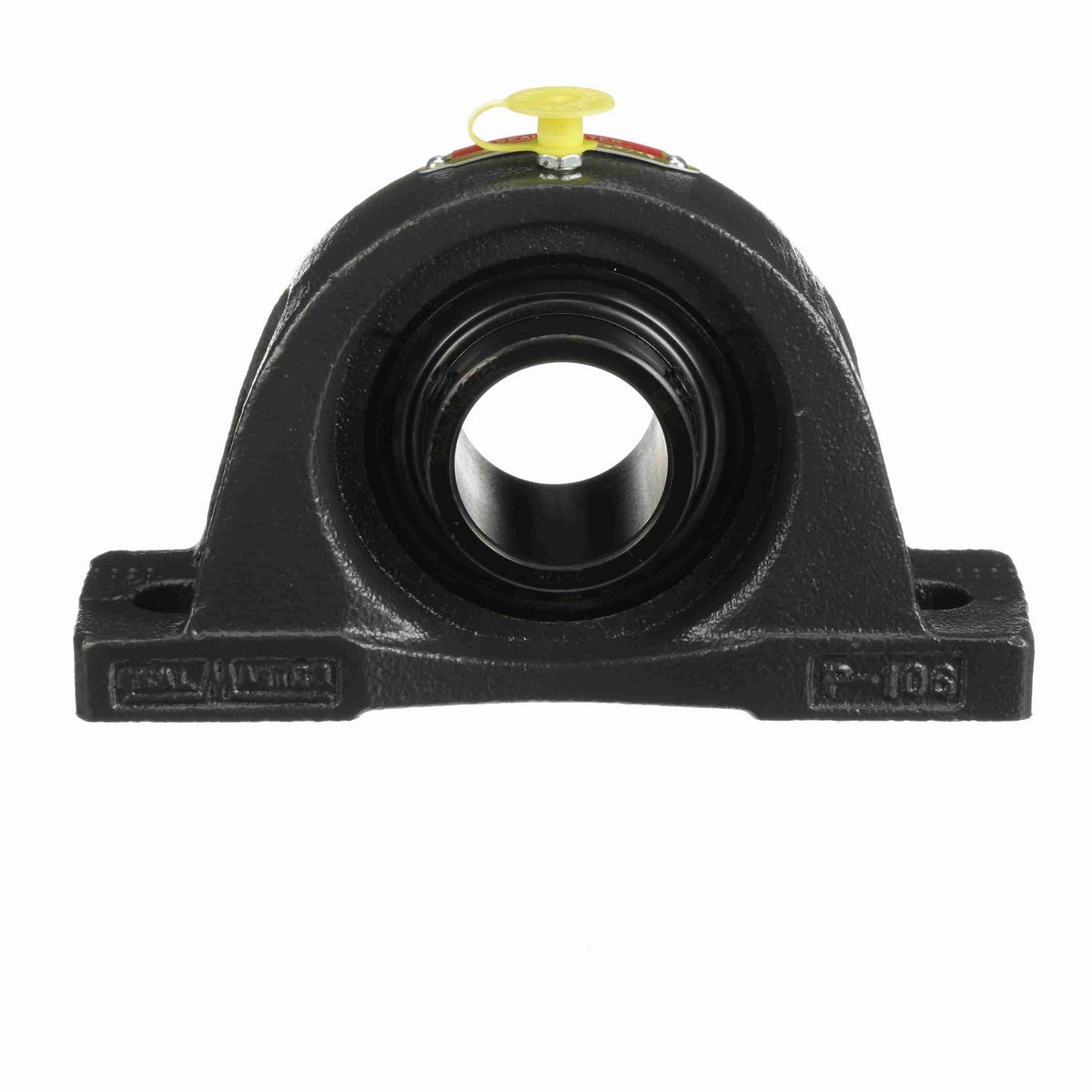 Sealmaster Mounted Cast Iron Two Bolt Pillow Block Ball Bearing - 52100 Bearing Steel, Black Oxided - Setscrew Lock - NP-23C