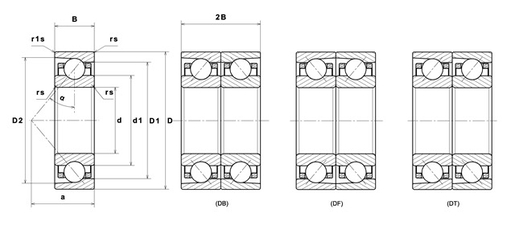 Высокопрецизионный радиально-упорный шарикоподшипник SNR 10R71920HVUJ84