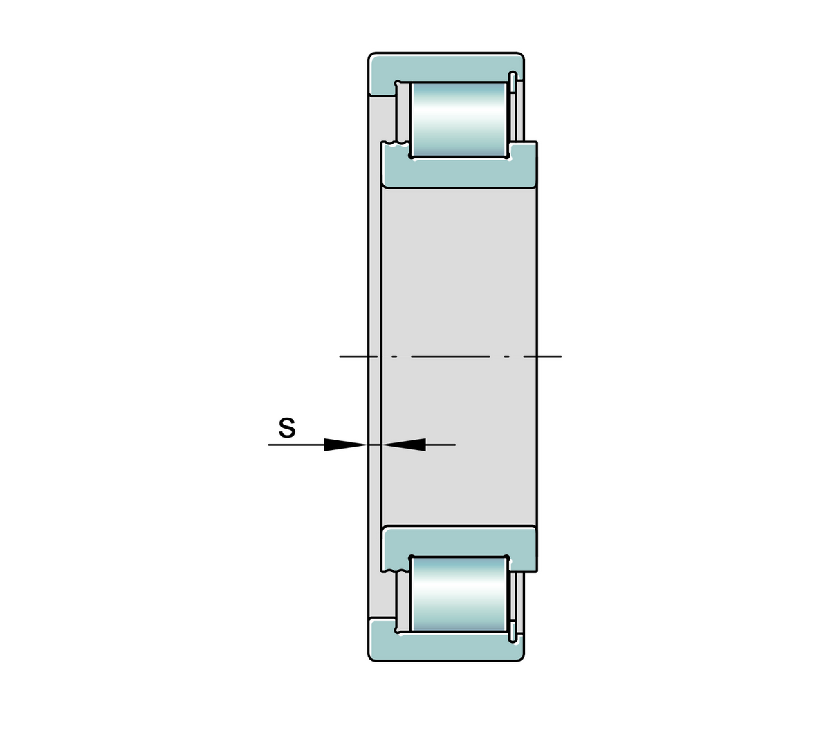 Цилиндрический роликоподшипник INA SL182984-TB-BR-C3