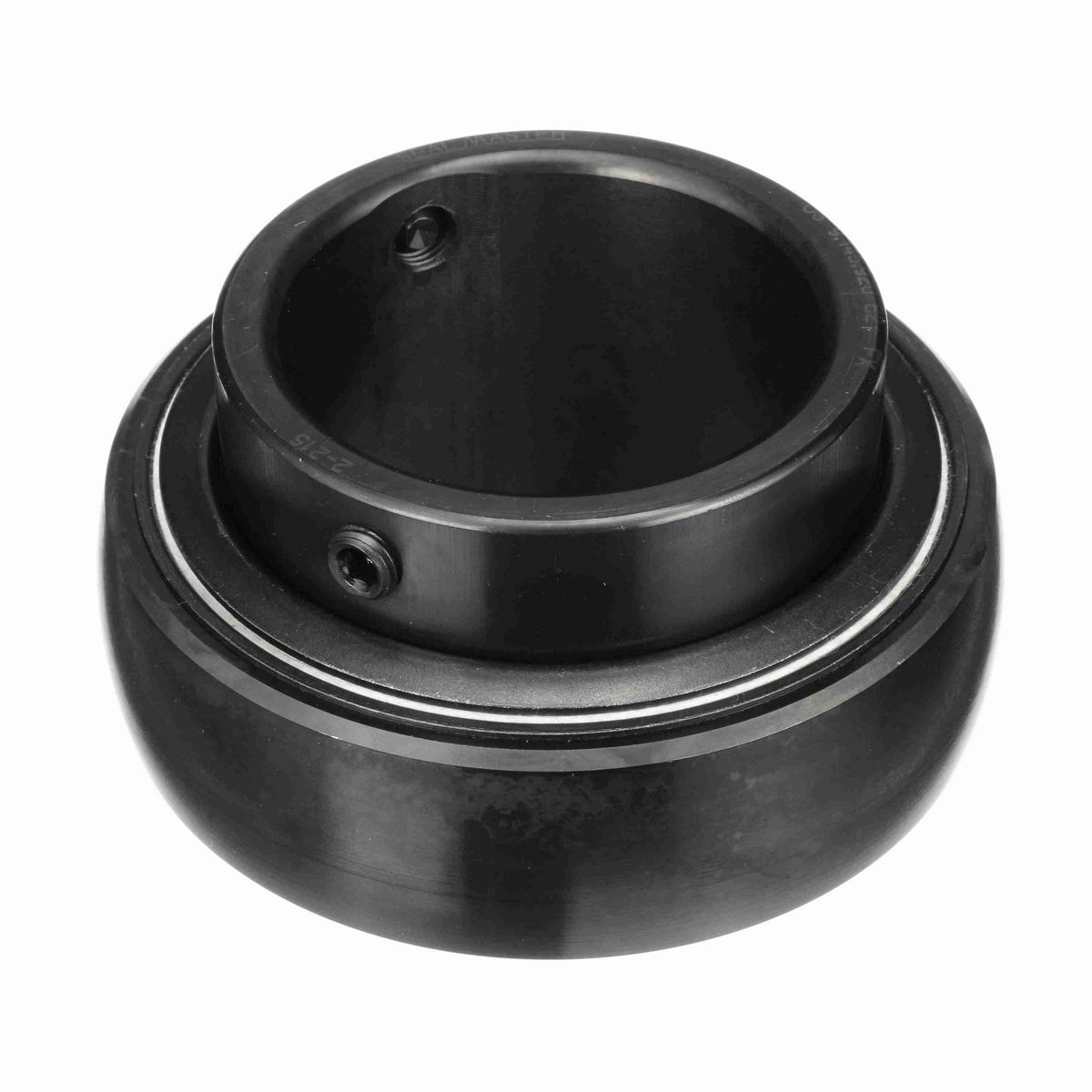Sealmaster Mounted Insert Only Ball Bearing - 52100 Bearing Steel, Black Oxided - Setscrew Lock - 2-215