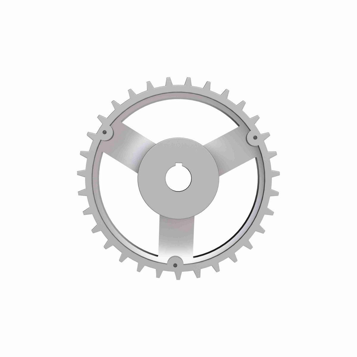 Rexnord 820 Series Solid One Piece Cast Iron Sprocket with 31 Teeth and a 1in Round Shaft-Ready Bore with Keyway & Setscrew - 401-165-4