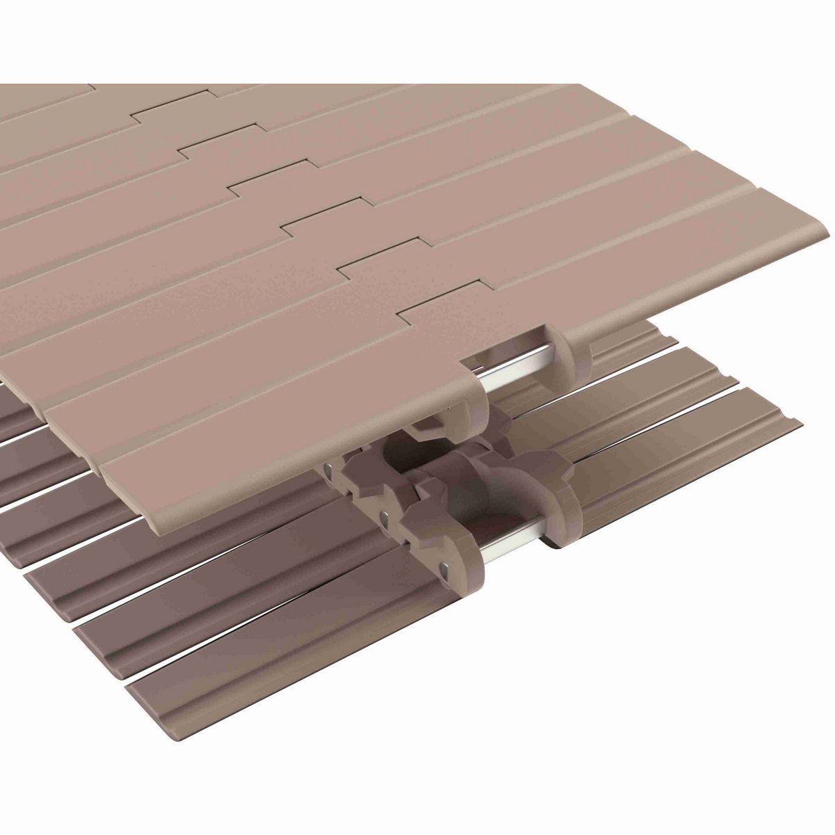 Rexnord 882TAB Side-flexing Solid Top, Material: Tan Low Friction, Width: 12in, Pitch: 1.5in - LF882TAB12