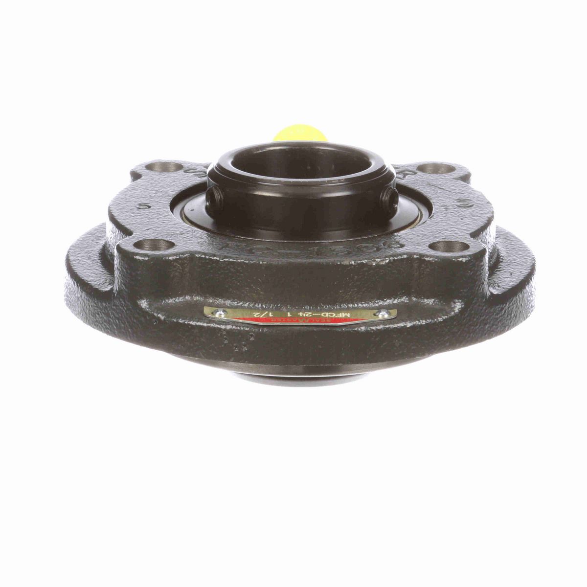 Sealmaster Mounted Cast Iron Flange Cartridge Ball Bearing - 52100 Bearing Steel, Black Oxided - Double Setscrew Lock - MFCD-24