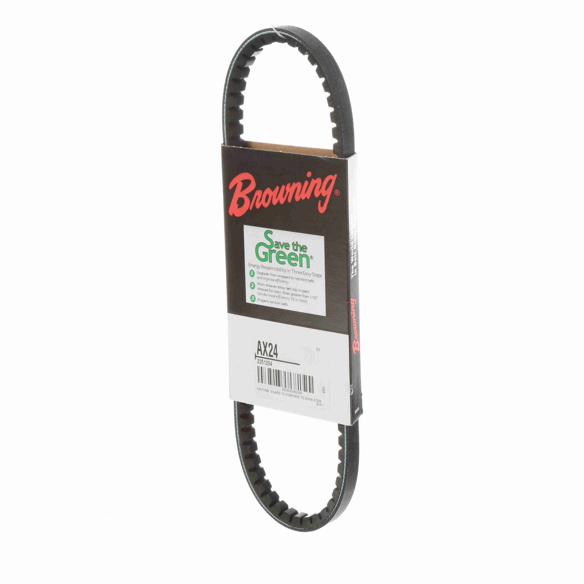 Browning EPDM Notched Belt 98% Efficient - AX24