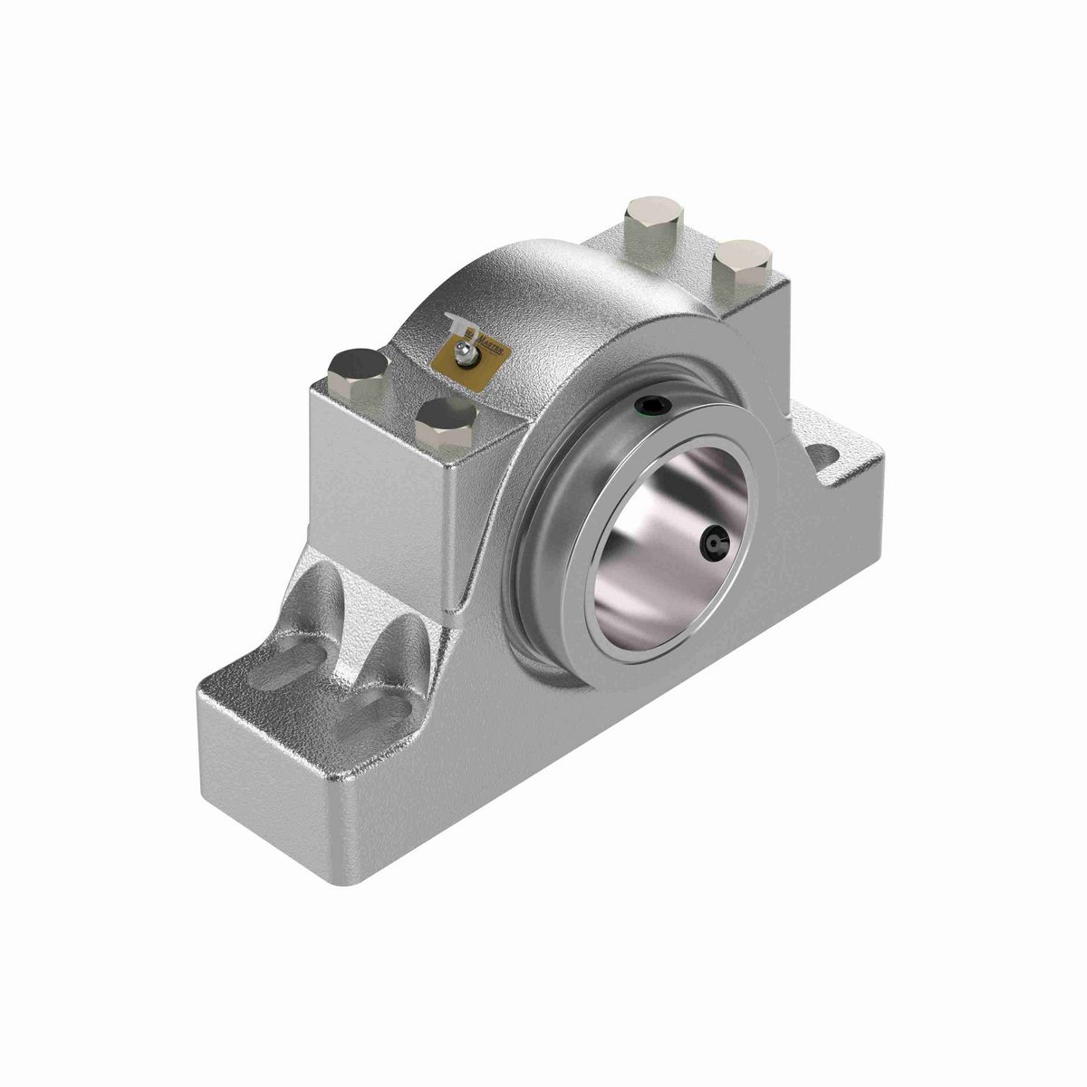 Sealmaster Mounted Flouropolymer Coated Cast Iron Four Bolt Pillow Block Tapered Roller - 52100 Bearing Steel - Collar Mount Lock - Corrosion Resistant - RPBA 408-C4 CR