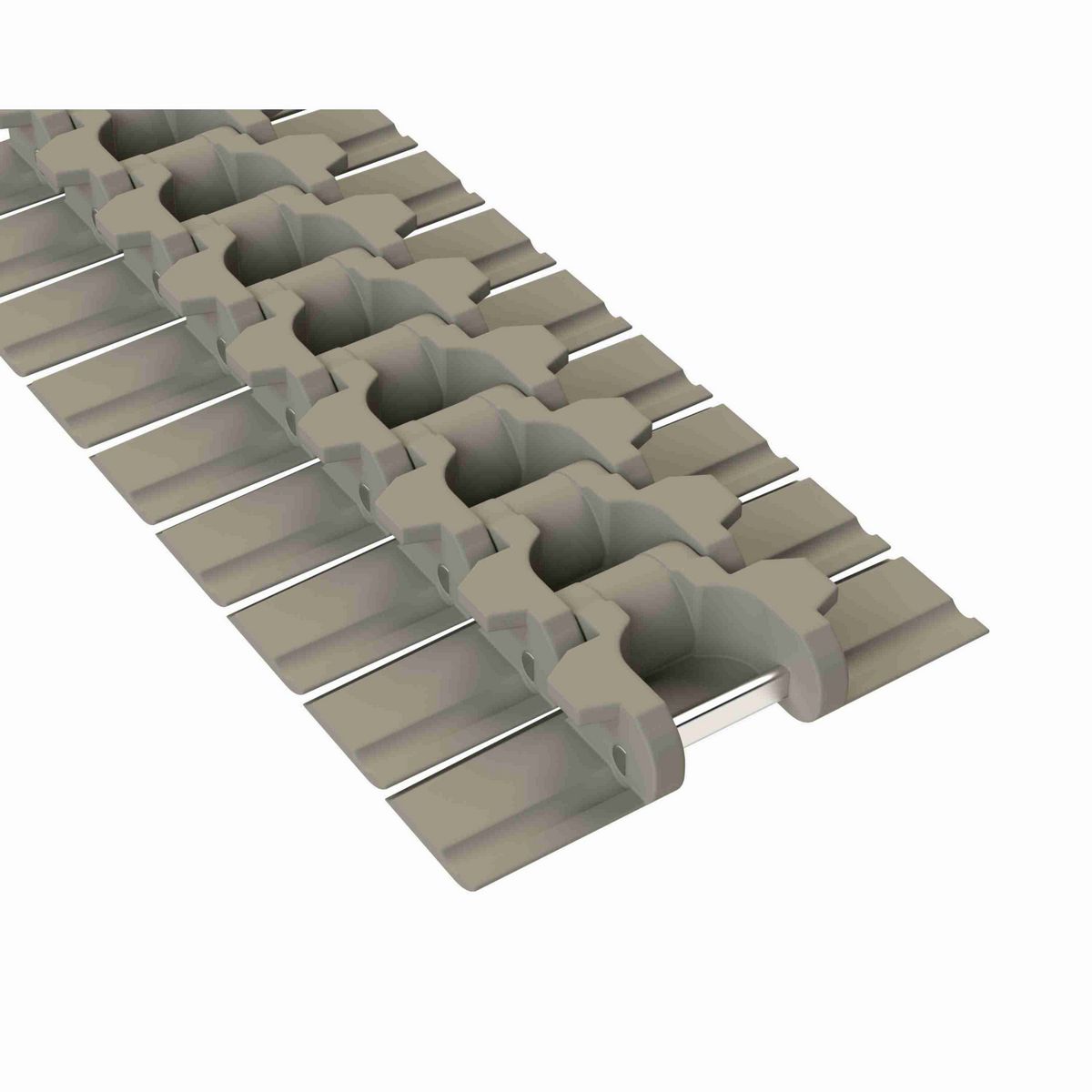 Rexnord 882TAB Side-flexing Solid Top, Material: Heat Stabilized (Green), Width: 6in, Pitch: 1.5in - 10482888