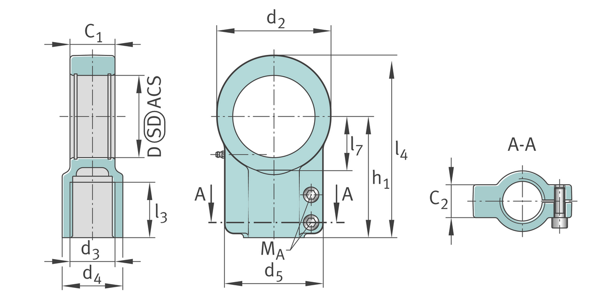 Корпус шарнирной головки KO.GIHNRK40-0860-C