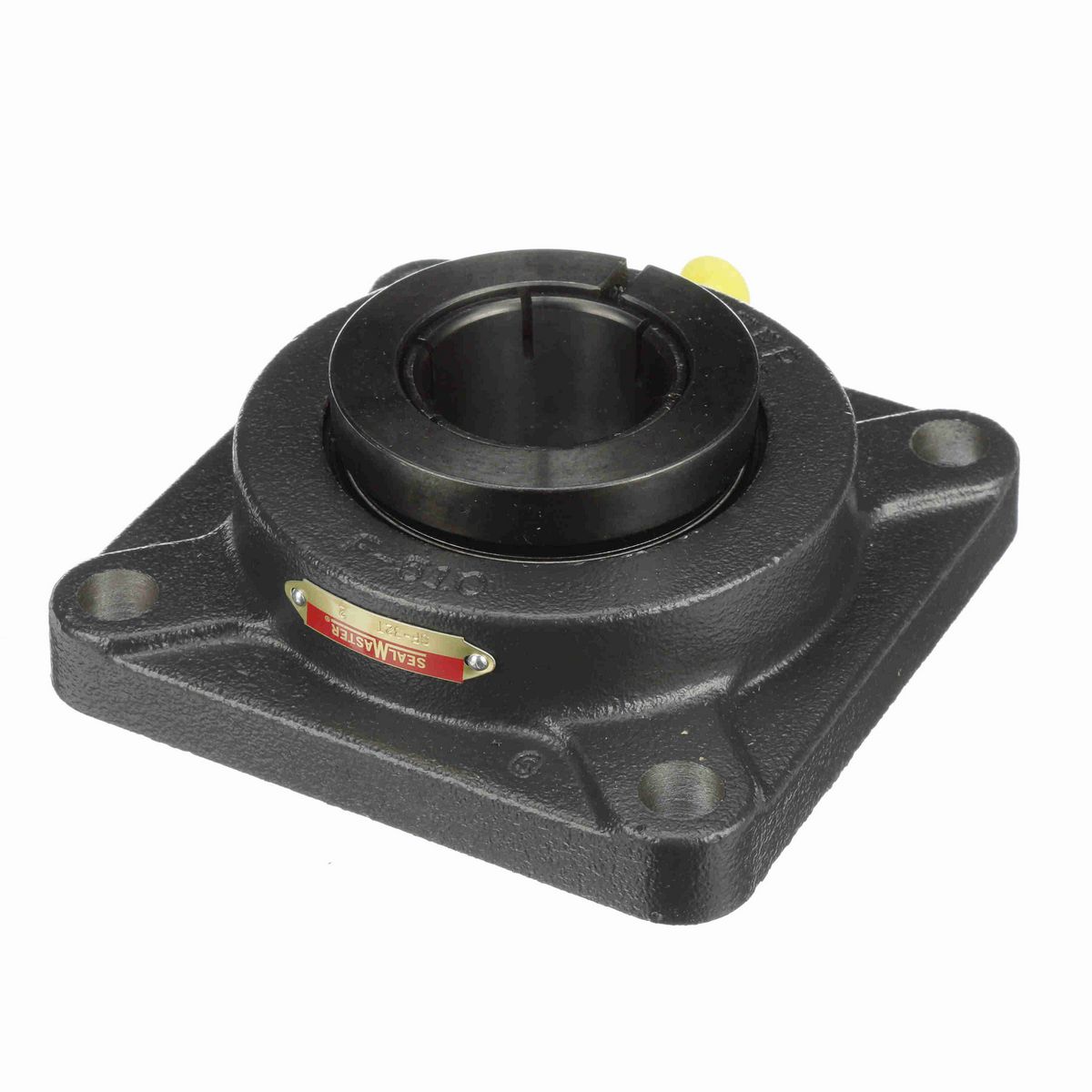 Sealmaster Mounted Cast Iron Four Bolt Flange Ball Bearing - 52100 Bearing Steel, Black Oxided - Concentric Lock - SF-32T