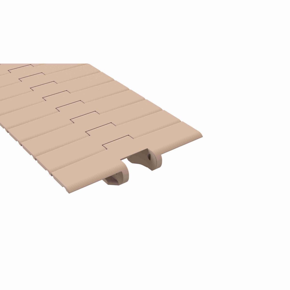 Rexnord 882TAB Side-flexing Solid Top, Material: Tan Low Friction, Width: 7.5in, Pitch: 1.5in - LF882T-7-1/2