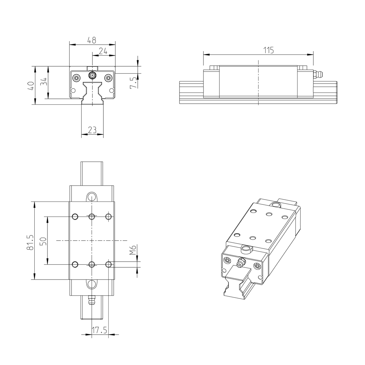 Роликовая каретка устойчивая к коррозии с покрытием Resist CR Bosch Rexroth RWD-025-SLH-C2-H-2 [R18242237X]