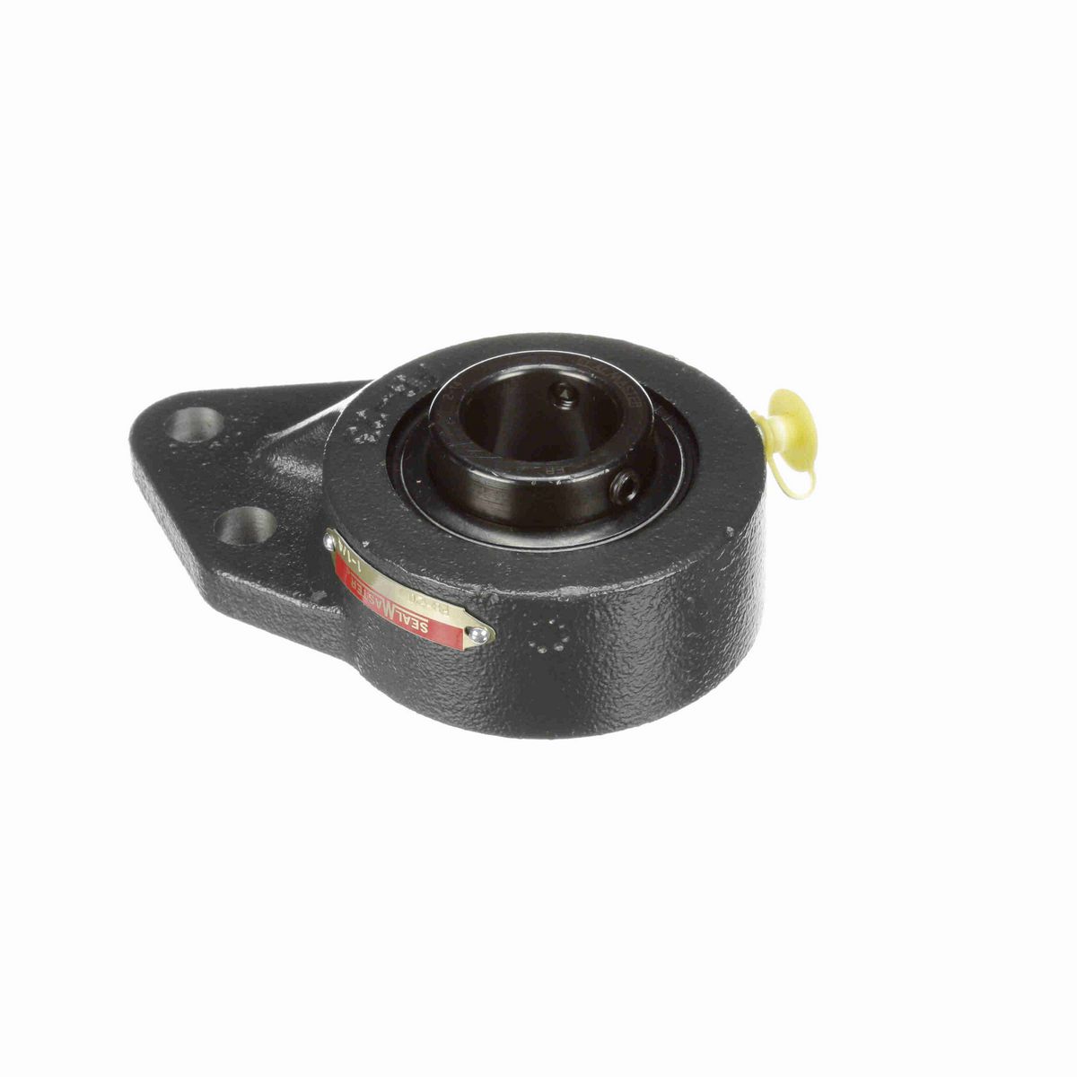 Sealmaster Mounted Cast Iron Three Bolt Flange Bracket Ball Bearing - 52100 Bearing Steel, Black Oxided - Setscrew Lock - FB-20