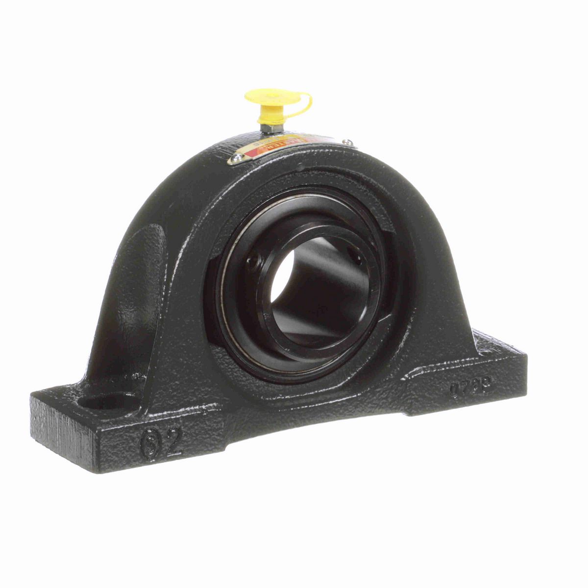 Sealmaster Mounted Cast Iron Two Bolt Pillow Block Ball Bearing - 52100 Bearing Steel, Black Oxided - Double Setscrew Lock - NPD-23