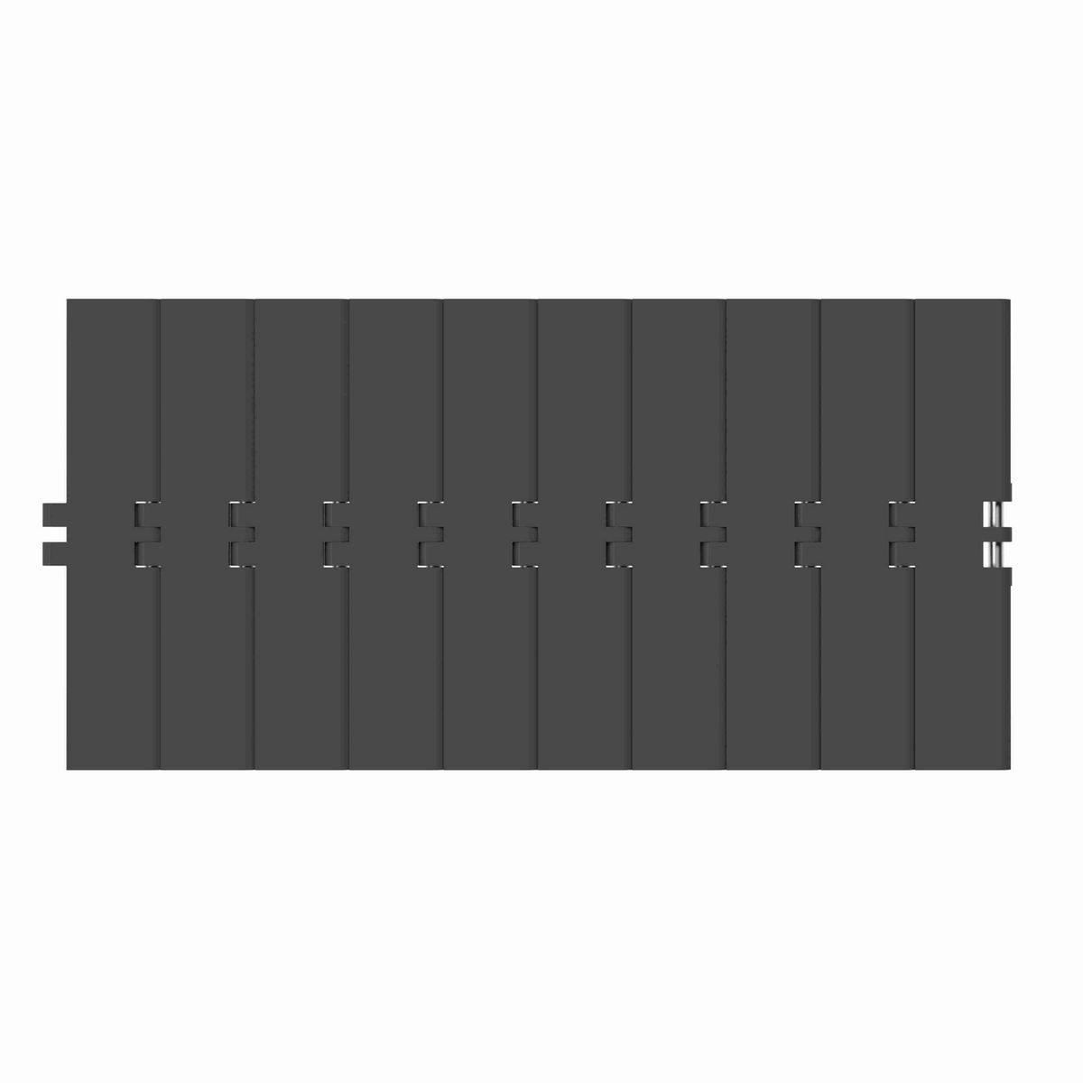 Rexnord 831 Straight Running Solid Top, Material: Black Wear Resistant, Width: 4.5in, Pitch: 1.5in - 81405312