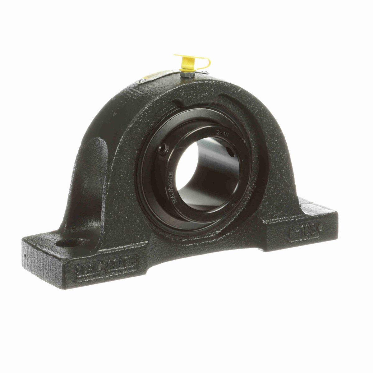 Sealmaster Mounted Cast Iron Two Bolt Pillow Block Ball Bearing - 52100 Bearing Steel, Black Oxided - Setscrew Lock - Air Handling Housing Fit, Noise Tested - NP-27 CXU