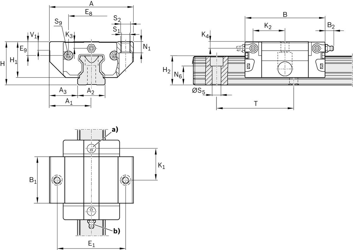 Шариковая каретка из нержавеющей стали Resist NRII Bosch Rexroth KWD-015-FKS-C0-H-0 [R200019304]