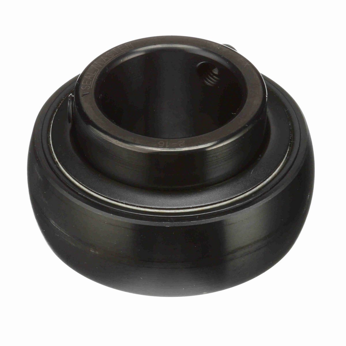Sealmaster Mounted Insert Only Ball Bearing - 52100 Bearing Steel, Black Oxided - Setscrew Lock - 2-16